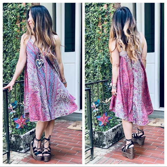 01 Floral Tank From France Boho dress - Picture 4 of 13